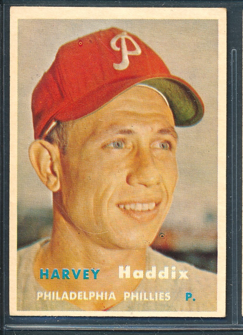 はるです 1957 Topps #265: HARVEY HADDIX 4th Series SP, Philadelphia