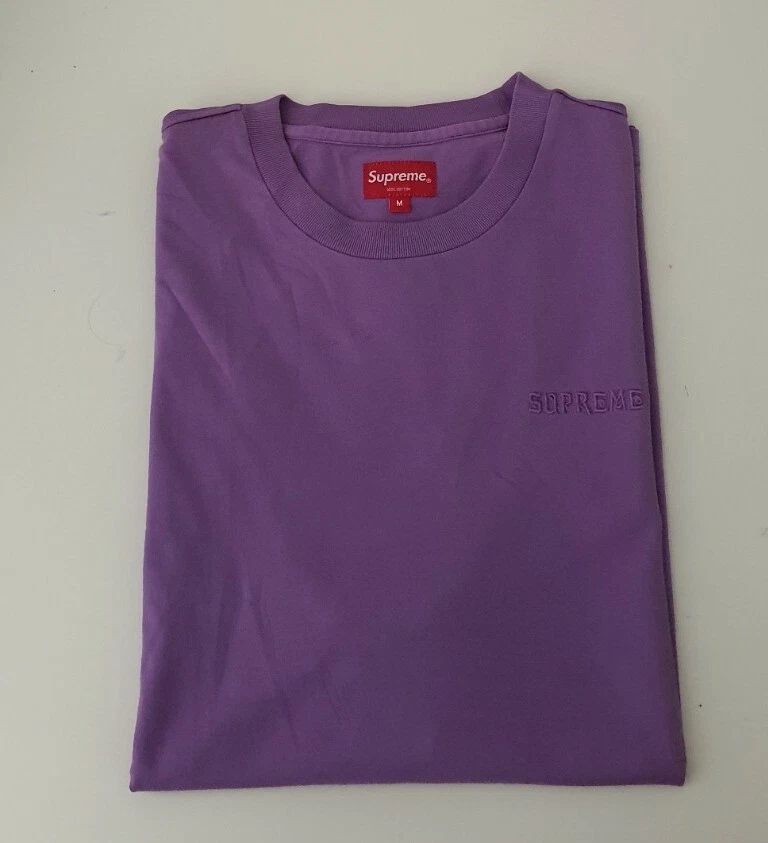 T shirt violet SS18 Supreme overdyed taille M medium