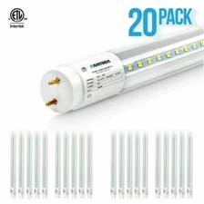 4PK/20PK PARMIDA 4 Foot LED T8 Tube Light 18W CLEAR Ballast Bypass 2200lm