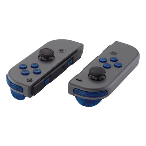 Clear Blue ABXY Direction L R Full Buttons W/ Tools For Nintendo Switch Joy con - Picture 1 of 11
