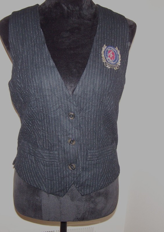 Womens American Eagle NWOT Black Pinstriped V-Neck Wool Blend Vest, M