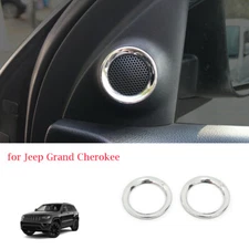 2x Front Door Speaker Ring Trim for Jeep Grand Cherokee 2011+ Accessories Chrome