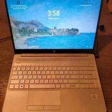 HP 15, intel 5, 1TB storage, silver laptop, lit keyboard