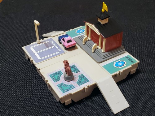Micro Machines Travel City Town Hall Playset w/Dodge Charger - 1989 Vintage - Picture 6 of 8