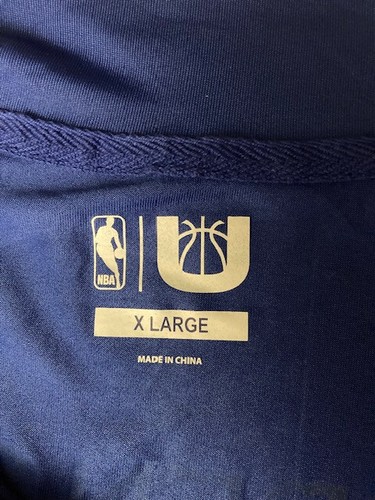Golden State Warriors Pullover Quarter Zip Mens XL Blue & Yellow Polyester - Picture 3 of 14