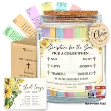 Mothers Day Gifts For Mom From Daughter, Son - Inspirational Bible Verse Jar,