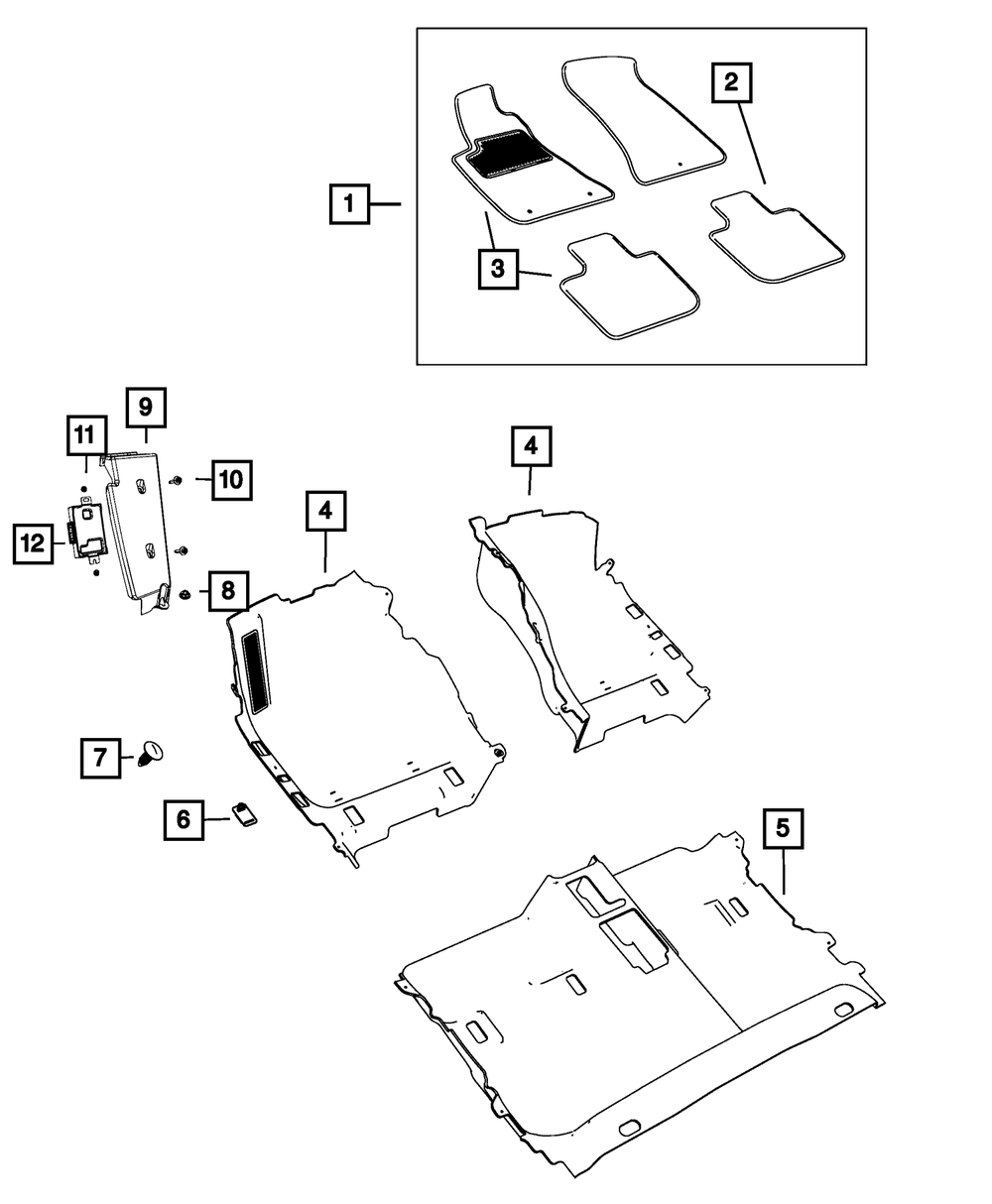 Genuine Mopar Mat Kit 7BX08DX9AA