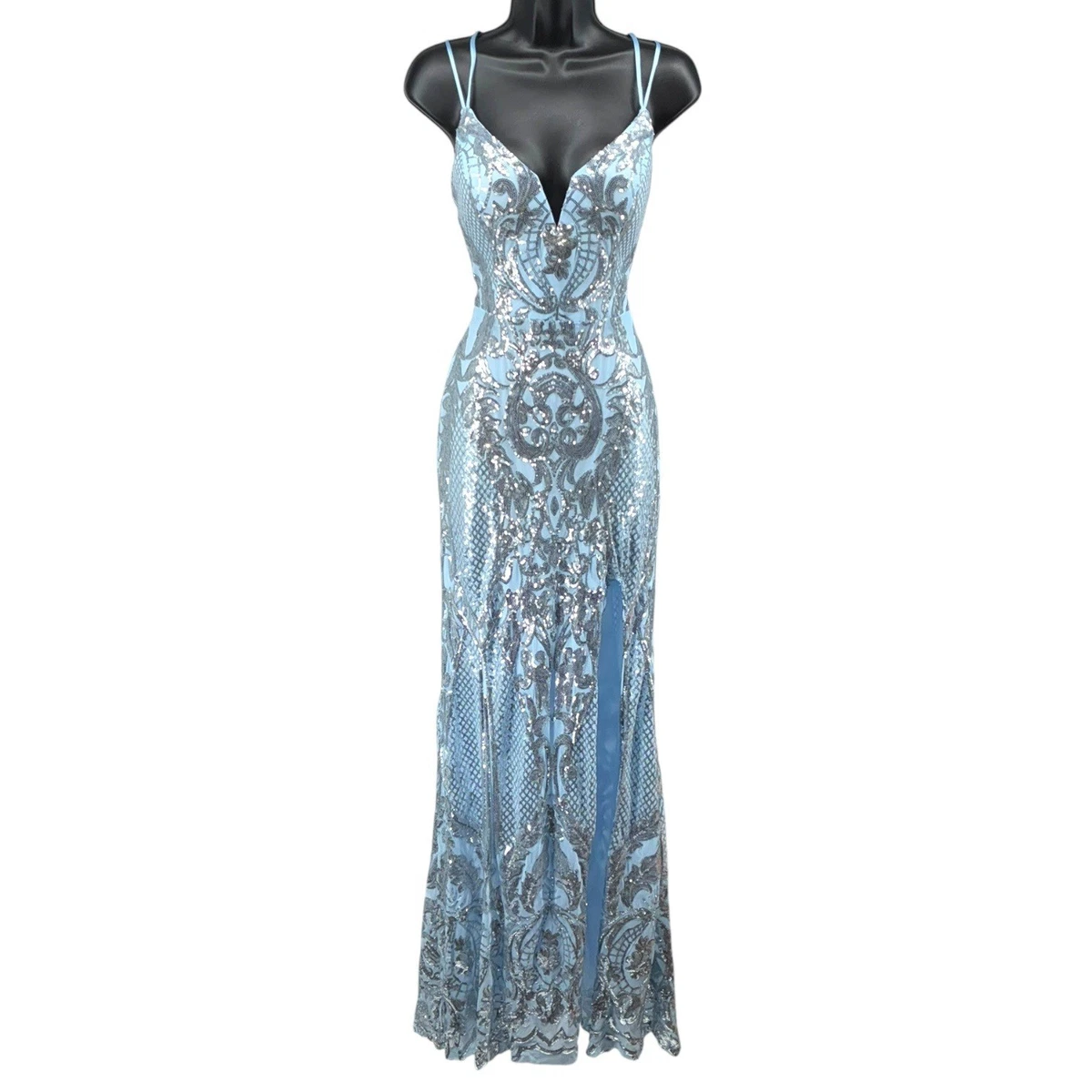 strapless open back dress DOMINIKA Strapless Sheer Bodice Fitted Mermaid Prom & Formal Dress