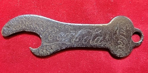 Early Vintage Coca-Cola Small 2 1/2" Bottle Opener Double Logo 1920-1950's