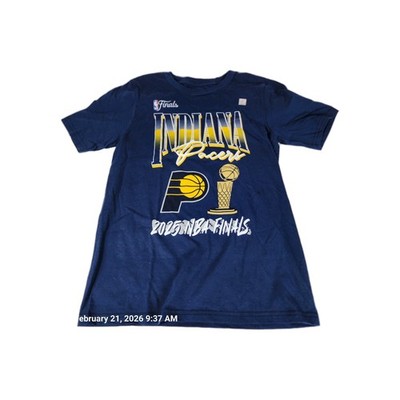 Indiana Pacers 2025 Finals Shirt Tee Youth Large (14-16) Blue NBA Basketball 