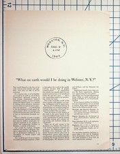 1963 Xerox Webster NY Recruitment Ad Vintage Magazine Page Ephemera