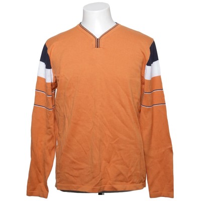 Angel Jackson, Pullover, Größe: L, Orange/Weiß/Blau, Baumwolle, Feinstrick #b7G