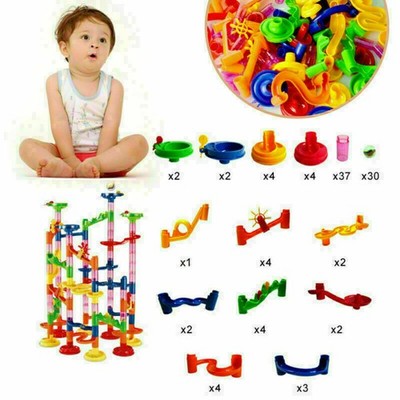 105 pcs Marble Run Race Set Railway Building Blocks Construction Track Toys US