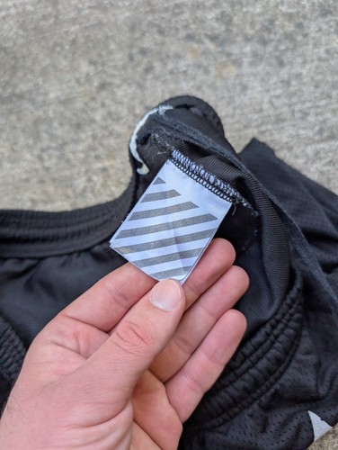 Off-White “Blue Collar” Mesh Shorts Size Medium Perforated Athletic Workout Tags - Picture 4 of 10