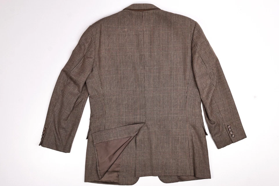 Blazer vintage Gieves & Hawkes pata de gallo seda/lana a cuadros 40R Foto 3 de 4