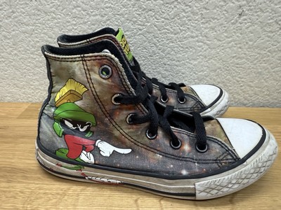 Converse Marvin The Martian Looney Tunes Hi Top Canvas Shoes 1706 Youth US 13