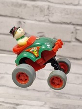 Vintage Snowman In VW Beetle Push down wind up 2  Car Works Stocking Stuffer