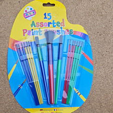 Artbox 15 Assorted Paint Brushes Set - Assorted Shapes & Sizes