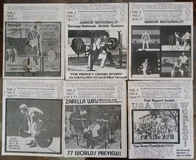 POWERLIFTING USA MAGAZINE--Lot of 45--Various Issues From 1977-1989
