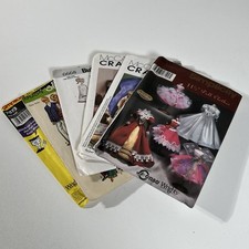 Lot 6 Doll Sewing Patterns Girl Simplicity McCalls Butterick Craftcore Barbie