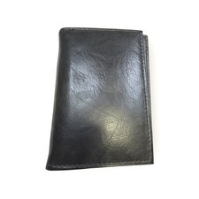 Marshal Genuine Leather Black Bifold Wallet Travel Money Credit Card Holder