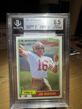 1981 Topps JOE MONTANA RC ROOKIE #216 San Francisco 49ers BGS 8.5