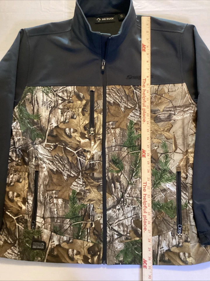 Dri Duck Snap-On Jacket Soft Shell RealTree Zip Camo Mens 2XL Fast Shipping - Image 3 of 4