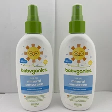 Babyganics Mineral-Based Baby Sunscreen Spray SPF 50 Fragrance-Free 6oz Ea, 2pk