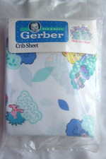 Vintage Gerber Hide and Seek Crib Sheet 100 Cotton Fits 28" x 52" in Sealed Pkg