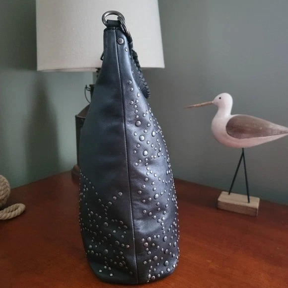 Coach Celeste F35203 Studded Hobo Black Leather Bag - Image 4 of 4