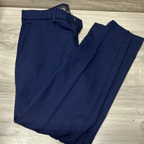 Haggar H26 Men's Flex Series Ultra Slim Suit Pants - Midnight Blue 4 way Stretch - Picture 4 of 7