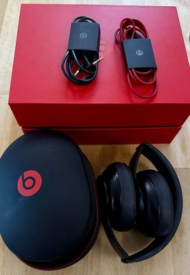 Beats by Dr. Dre Over-Ear Kopfhörer schwarz/rot mit Case, 2 Kabel