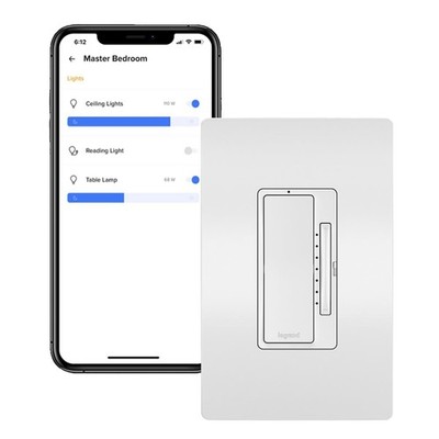 Legrand Radiant WNRL50WH Smart Tru-Universal Dimmer with Netatmo, Compatible ...