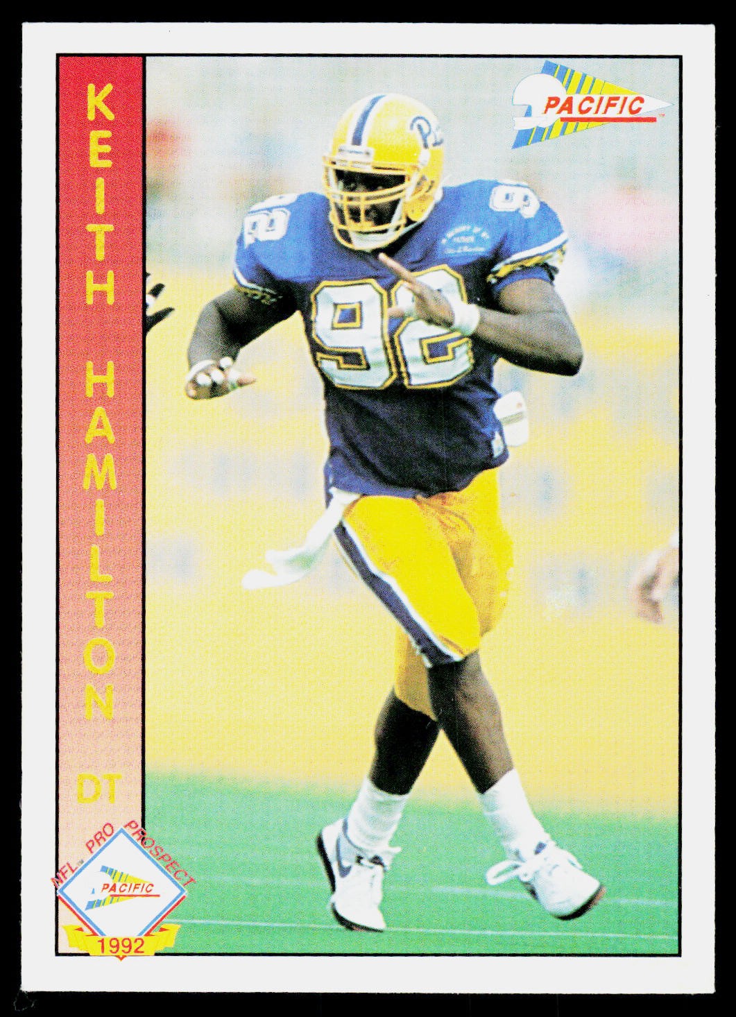 1992 Pacific Keith Hamilton #659 RC Rookie Pittsburgh Panthers