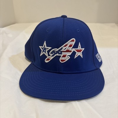 Vintage Atlanta Braves Fitted Hat | The Game Pro GB900 | Patriotic 90s MLB Cap