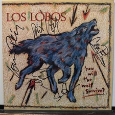 LOS LOBOS How Will The Wolf Survive AUTOGRAPHED BY ALL 5 MEMBERS! Allied PROMO