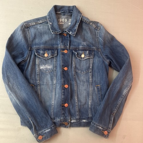 GAP Denim Jean Jacket Size MEDIUM 1969 Limited Edition Medium Wash Button Up Y2K