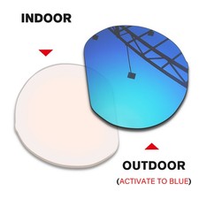 Transition-Clear to Blue Replacement Lenses for Oakley HSTN Metal OO9279 52mm