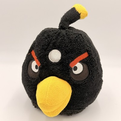 Angry Birds Bomb White Spot Plush 8” Black Stuffed Commonwealth