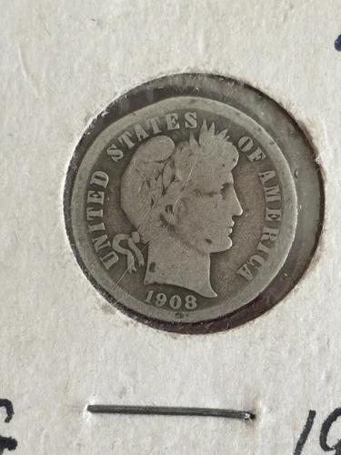 1908-D Silver Dime VG