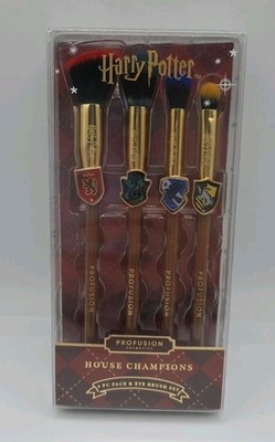 Profusion Cosmetics Harry Potter Holiday House Champions 4 PC Face & Eye Brush