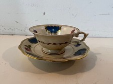 Vintage Bavaria Schumann Arzberg Porcelain Cup and Saucer with Wildflower Dec.