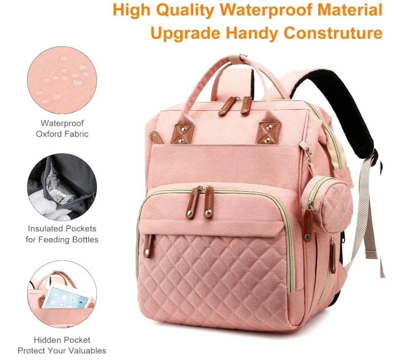 Mochila Bolsa de Pañales para Bebé Multifunción con Cambiador Bolsa de Viaje para Mamá Foto 3 de 4