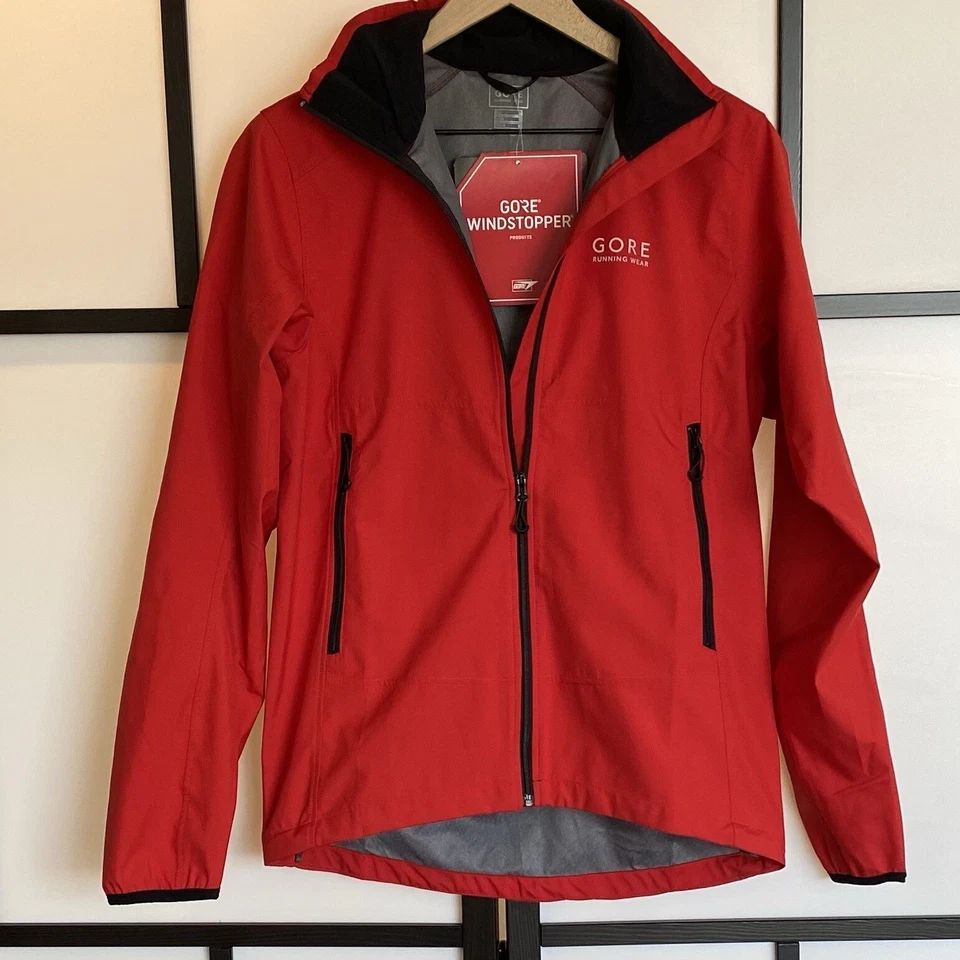 GORE windstopper windbreaker Red Running jacket Men’s S Cycling Sports Gym~READ - Image 3 of 4