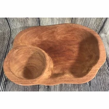 NapaStyle 2006 All Wood Chips and Dip Platter Serving Plate Bowl Tray Dish