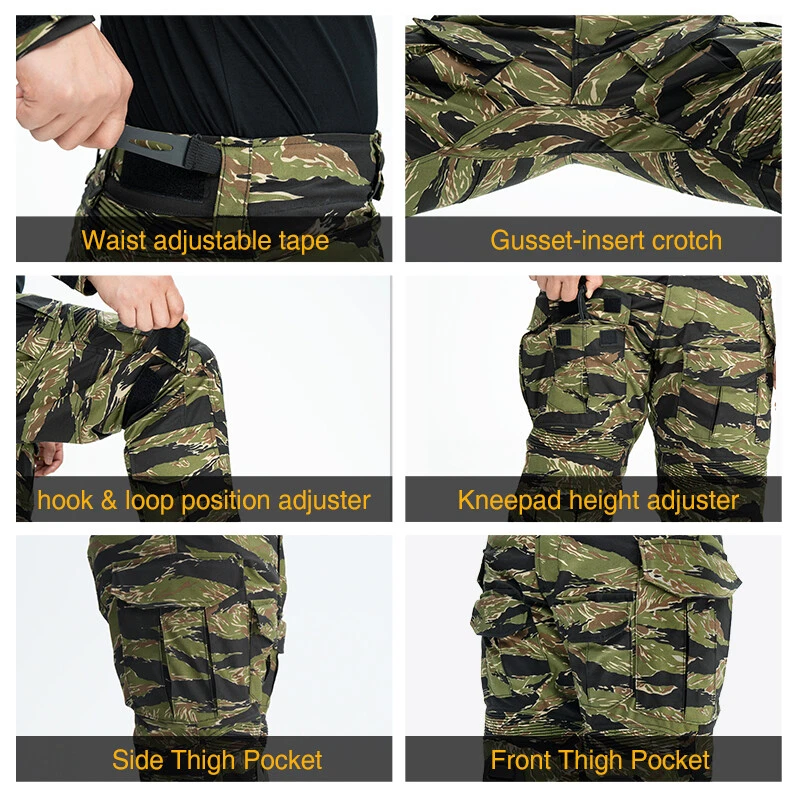 IDOGEAR G3 Combat Uniform Shirt & Pants BDU Set w/ Knee pads Clothing Paintball - Image 4 of 4