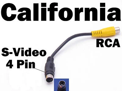 PAXLY 4 PIN S-VIDEO Male To AV TV RCA Plug Female Cable M to F adapter 4pin S Video