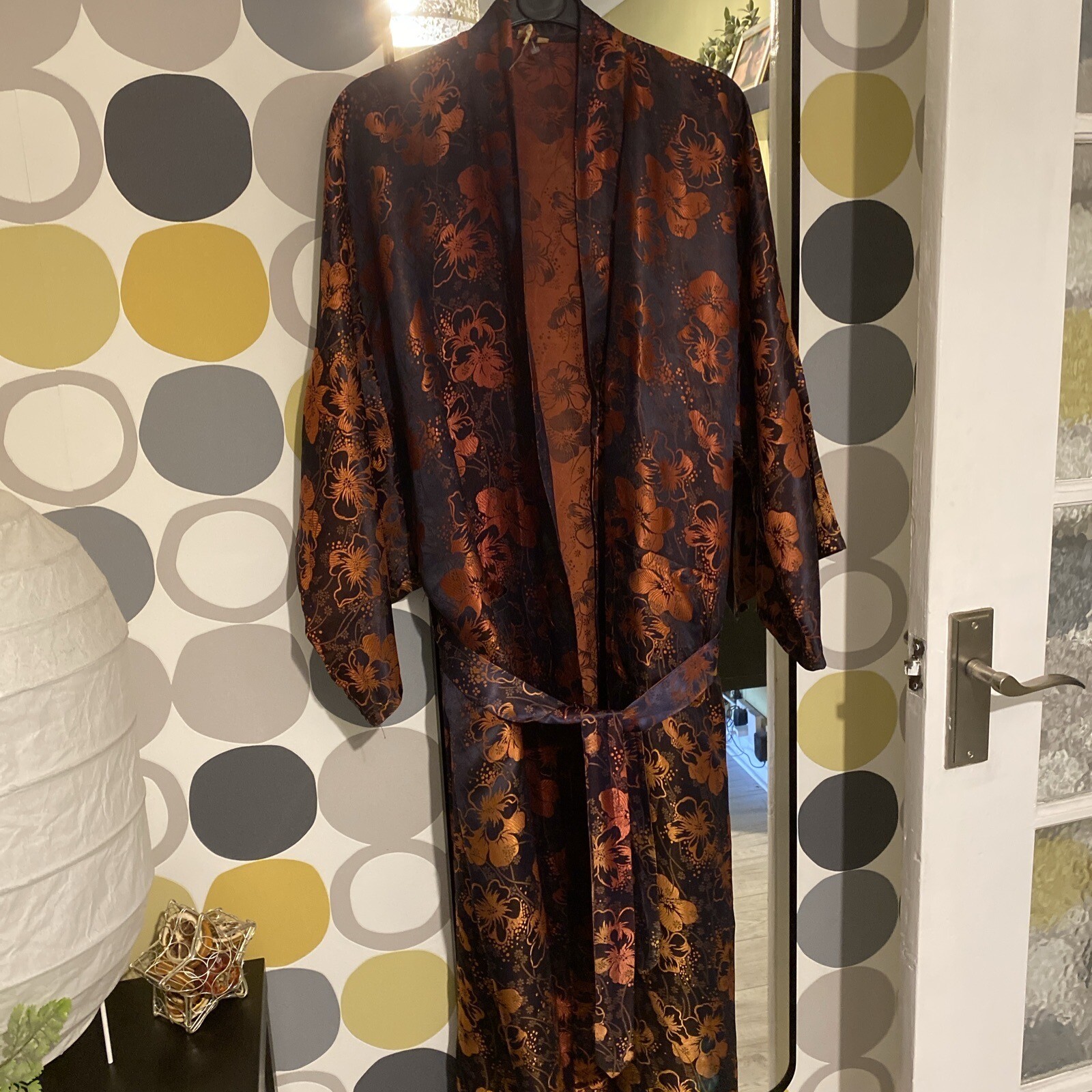 silk Vintage dressing gown Size Extra Large eBay