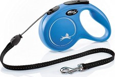 Flexi Dog Lead. Classic Blue. Cord, Extendable, Retractable. XS/S/M. 3m/5m/8m.