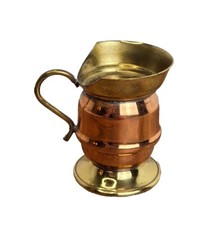 Miniture Brass Water Drink Pitcher Vintage Dollhouse Toy Kitchenware
